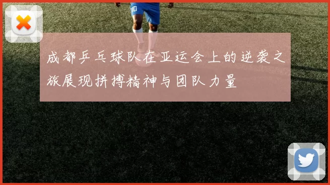 成都乒乓球队在亚运会上的逆袭之旅展现拼搏精神与团队力量